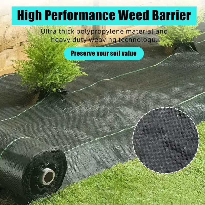 3ft x 300ft Landscape Fabric Weed Barrier, 3.24 oz Heavy Duty High Permeability Ground Cover for Flower Bed, Driveway & Erosion Control