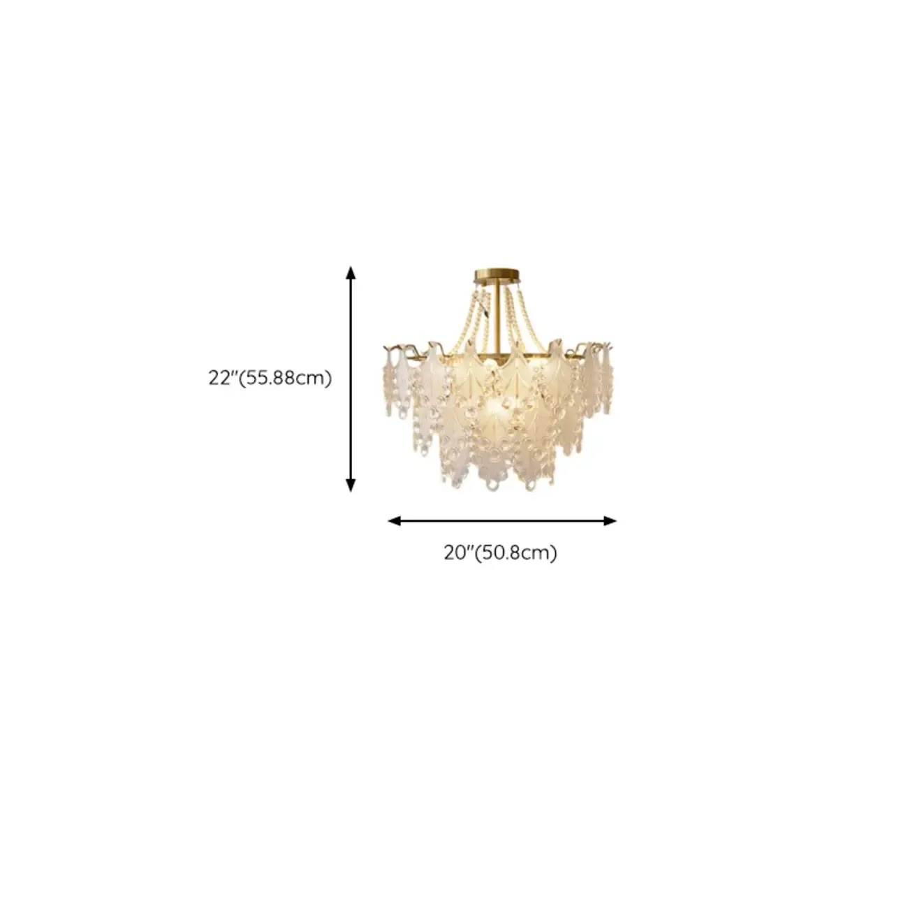 Gold Crystal Beads Chandelier with Elegant Design