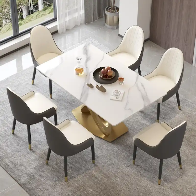 63 Dining Table, Modern Dining Table for 6