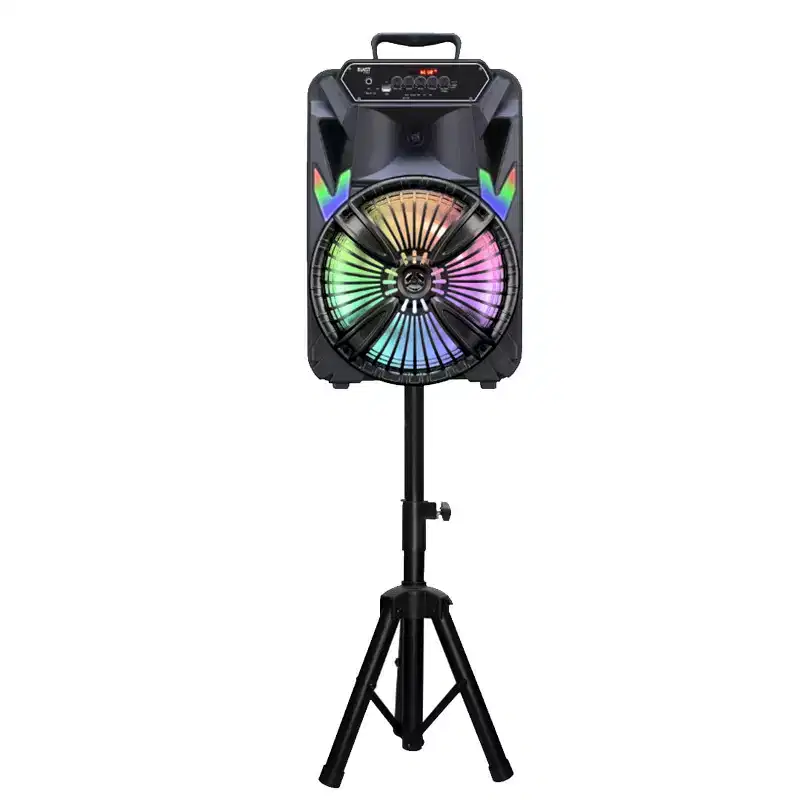 TOPTECH BLA-12 Bluetooth Party Speaker with 5000W Power, Disco Lights, Mic, and Tripod