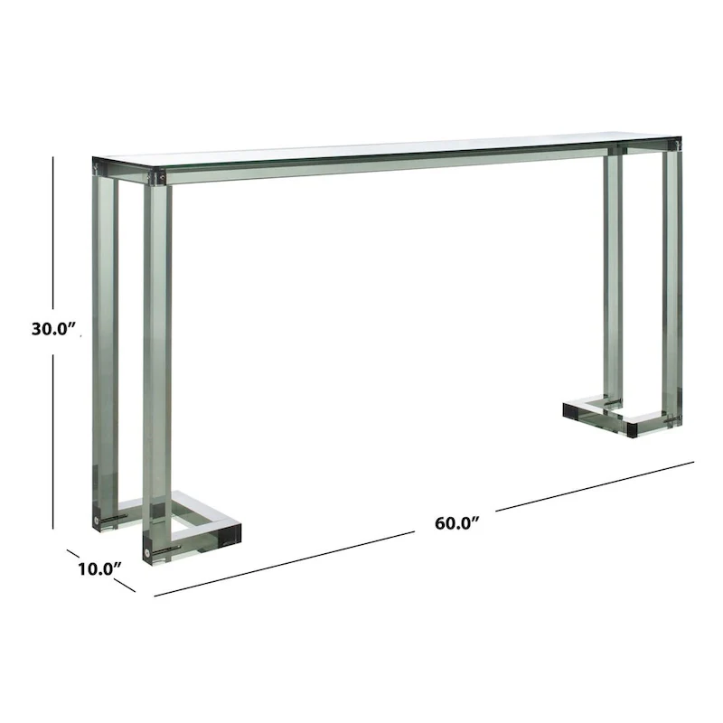Modern Acrylic Console Table – Clear, 60