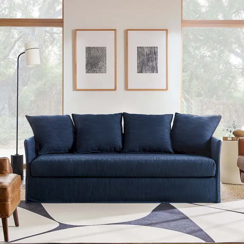 Gottfried 80  Slipcovered Sofa with Removable Cushions by HULALA HOME