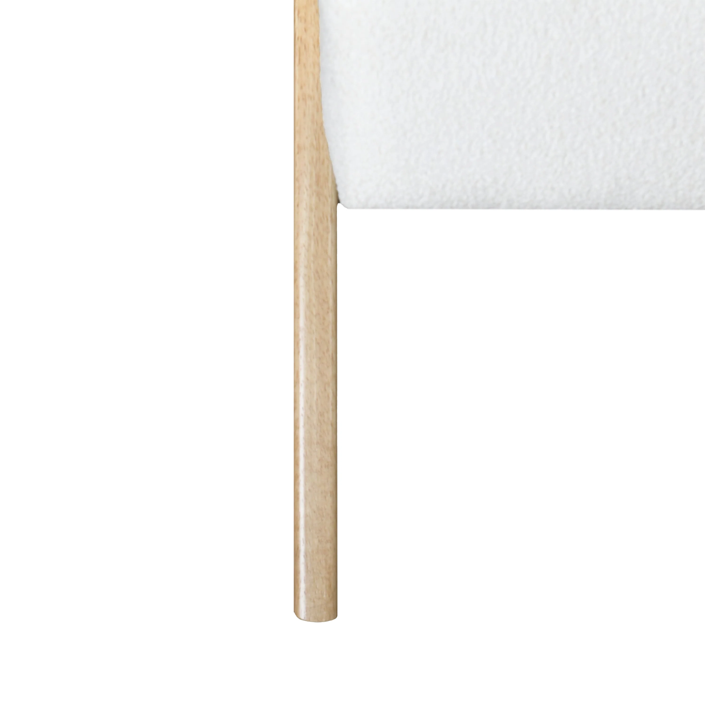 Modern Upholstery Accent Chair with Solid Wood Frame, White