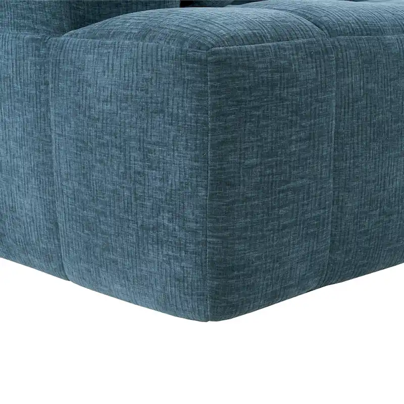 101.2 Chenille Modular Sectional Sofa with Deep Seating, Free-Combined Design and High-Density Foam Construction