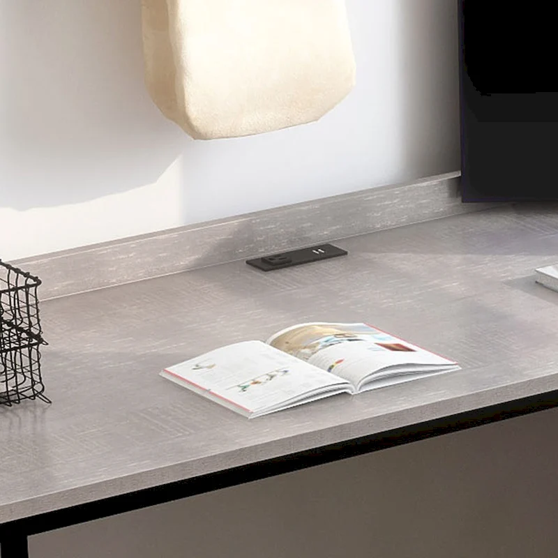 Magnus Industrial 59-inch Metal L-Shape Computer Desk with USB by Furniture of America