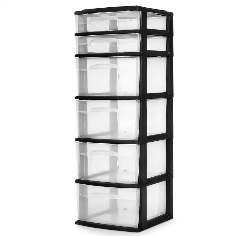 Homz 6-Drawer Plastic Bedroom & Closet Organizer Storage