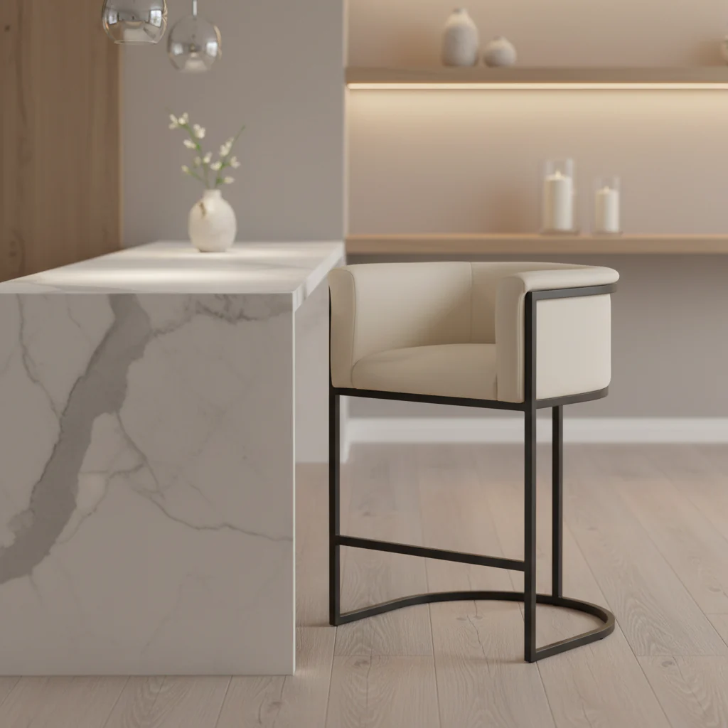 33.8 in. Black Metal Counter Height Bar Stool (Set of 3)