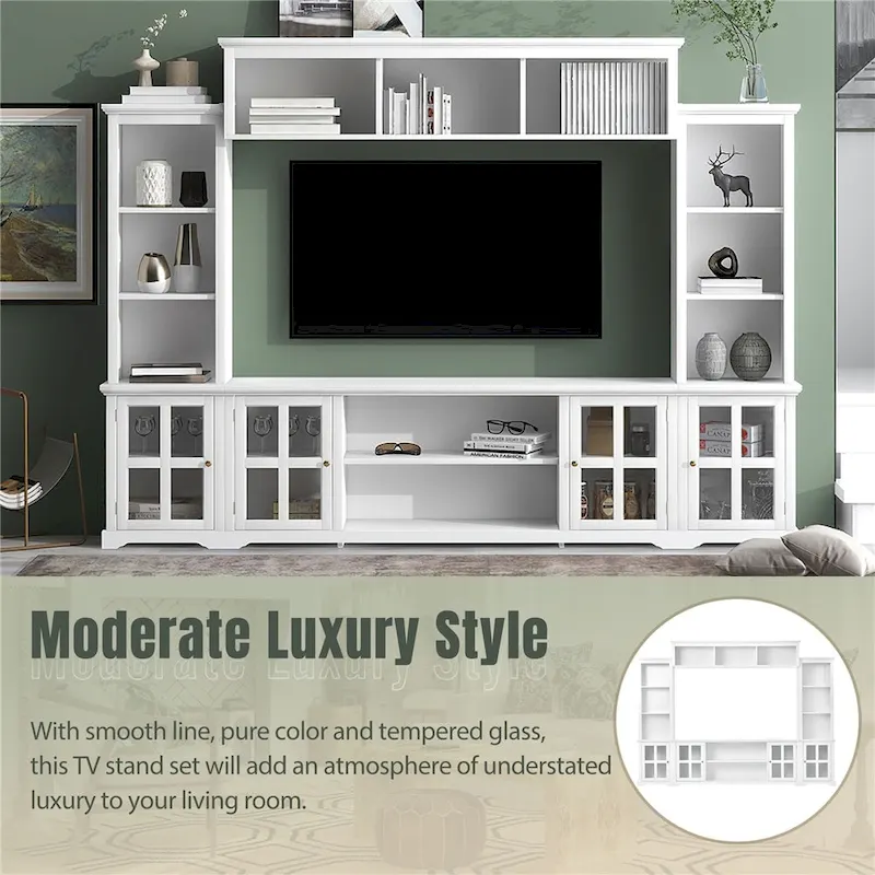 Modern Minimalism Style Entertainment Wall and TV Stand