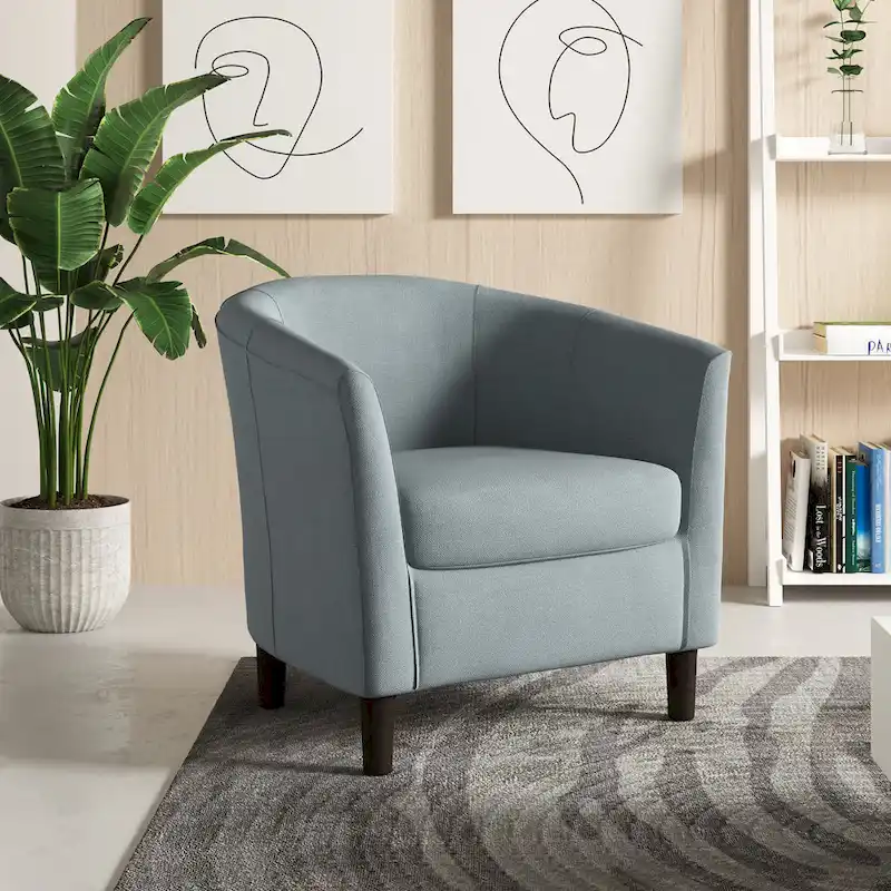Modern Barrel Accent Chairs Cozy Armchair Club Chair