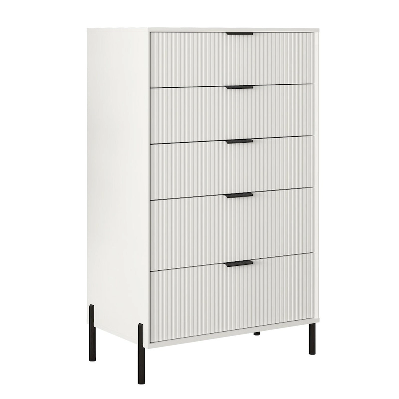 Modern 30 5-Drawer Chest with Metal Handles