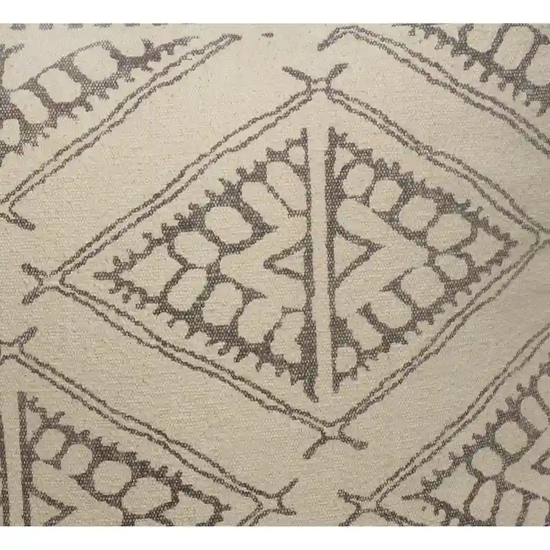 Sevita Handmade Geometric Rustic Farmhouse Pouf