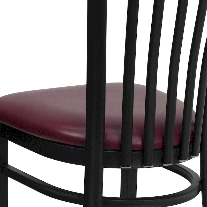 School House Back Metal Restaurant Chair - 17.25 W x 18.75 D x 34.75 H - 17.25 W x 18.75 D x 34.75 H
