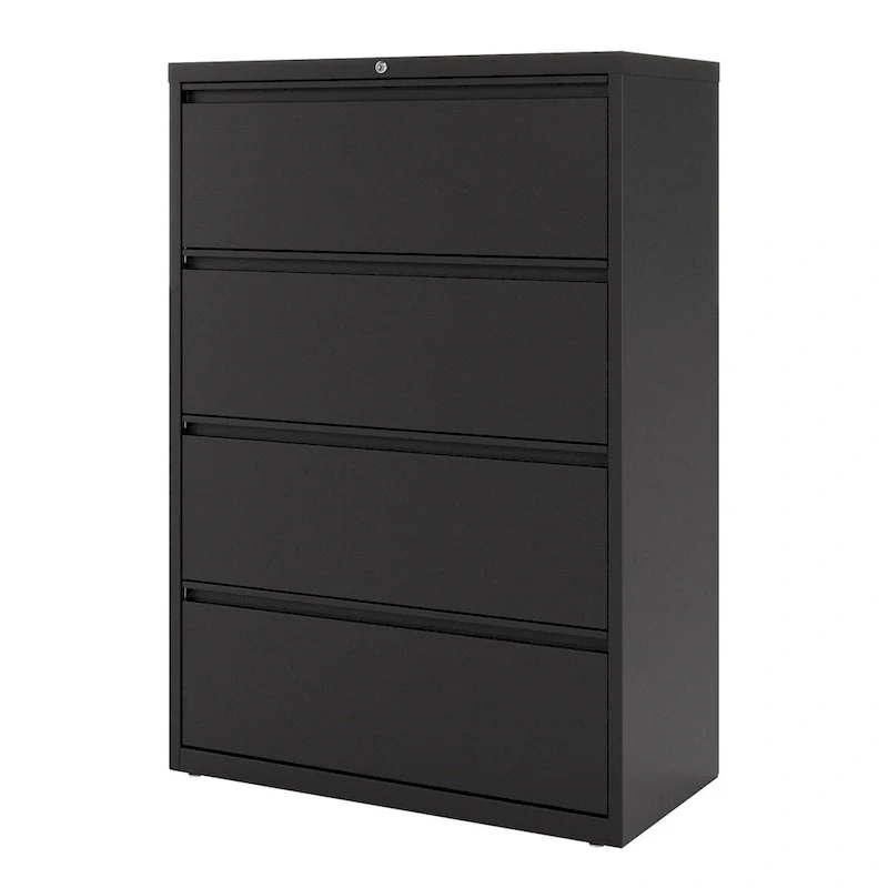 36W 4-Drawer Lateral File Cabinet for Home & Office, Heavy Duty Steel, Matte Finish