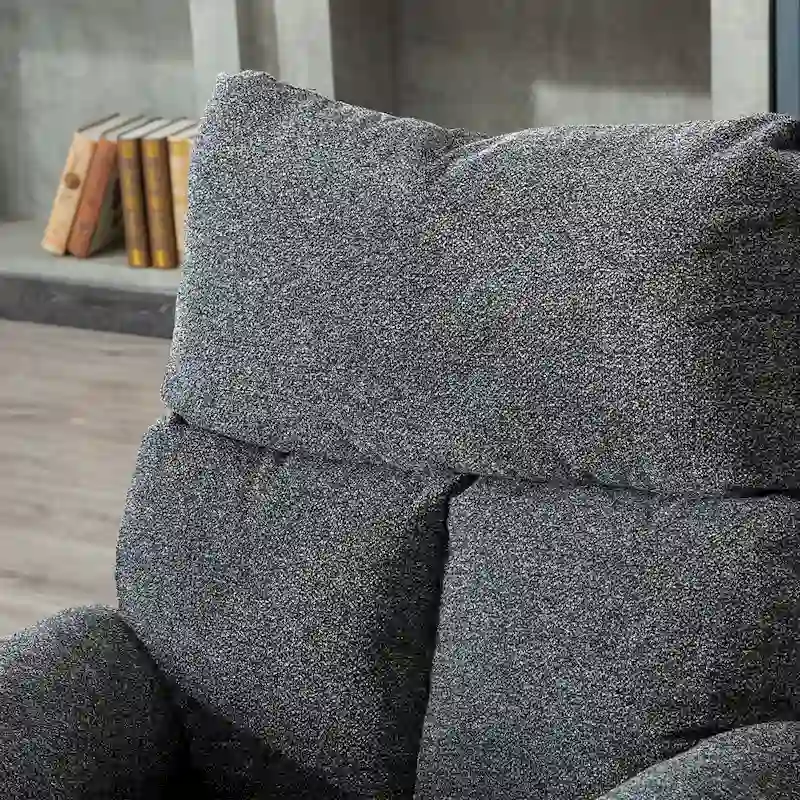 Swivel Rocker Fabric Recliner Chair Manual Reclining Sofa Set of two