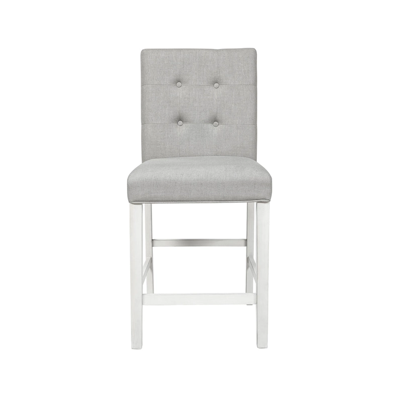 Tia Modern Tufted Grey Counter Chairs (Set of 2) by Furniture of America