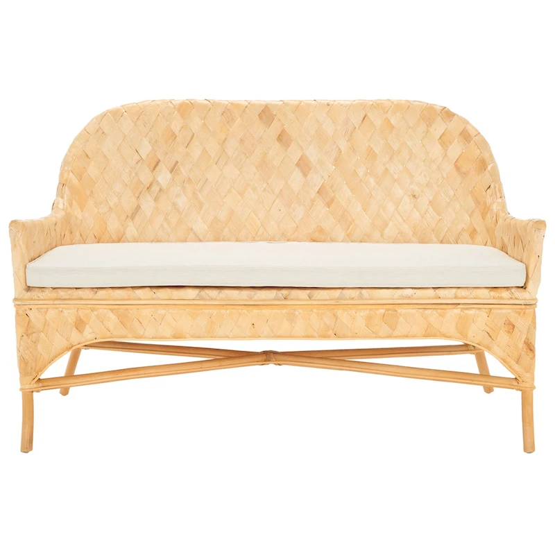 SAFAVIEH Marfisa Woven Sofa Bench - 52 W x 24 D x 33 H - 52Wx24Dx33H