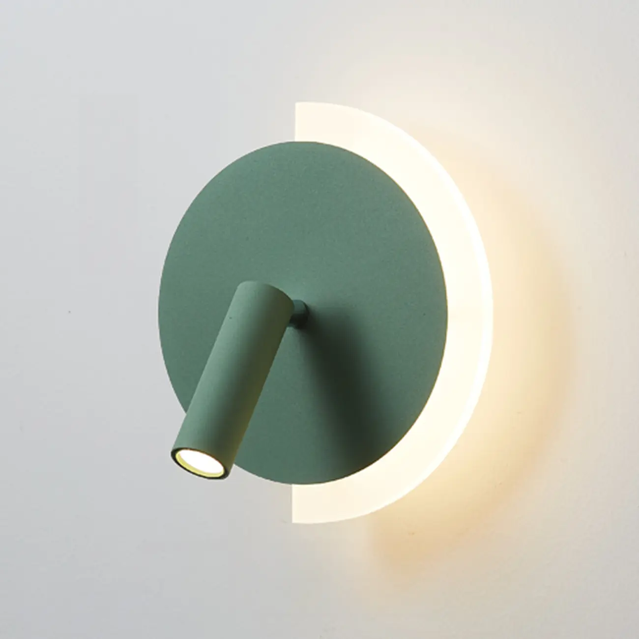 Mini Geometric 2-Light Black-Gold Wall Sconce in Rotatable