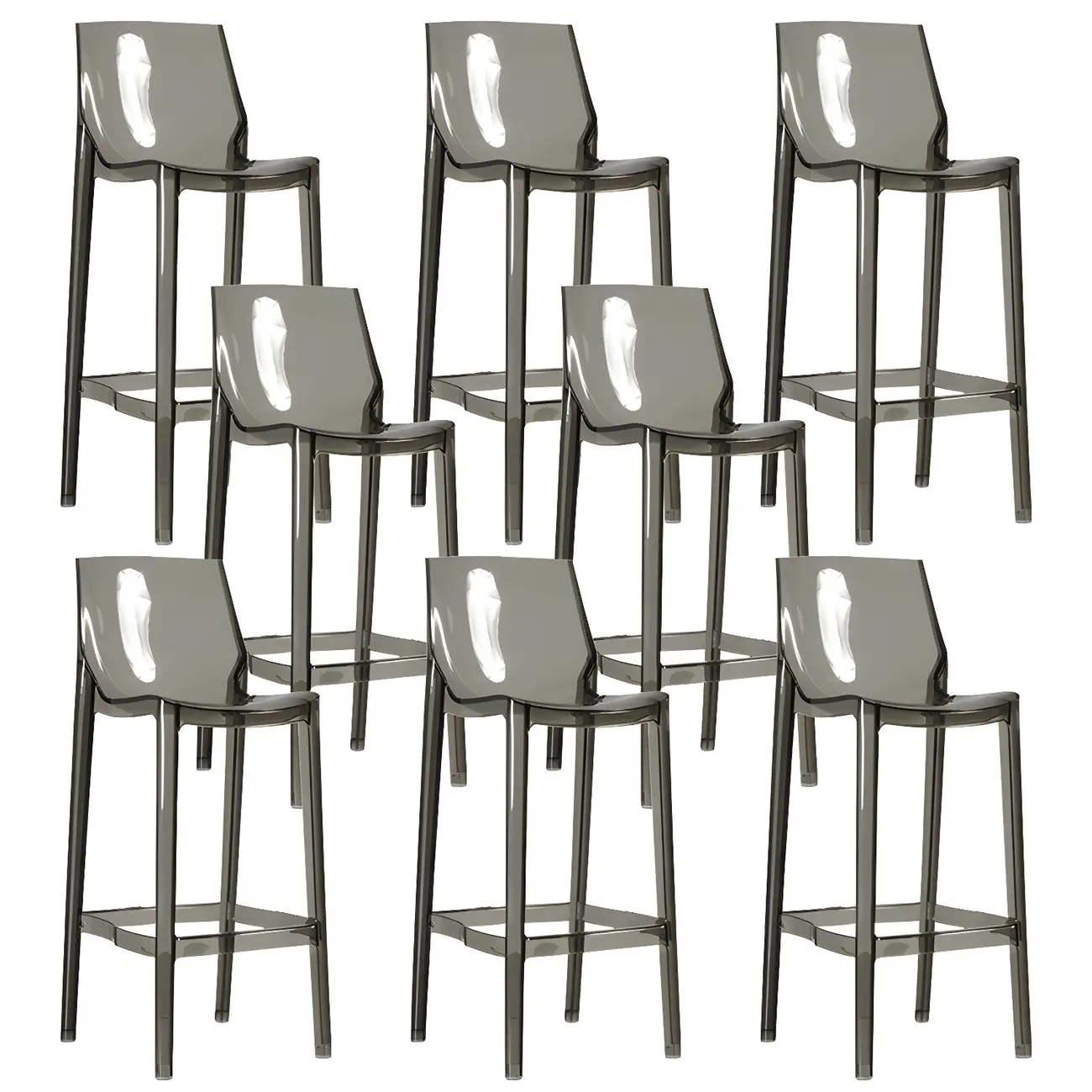 Modern Acrylic Vibrant Durable Colourful Sleek Bar Stool