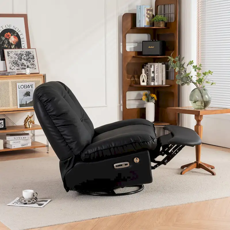 Power Swivel Recliner With USB Charger and Bluetooth Music Player