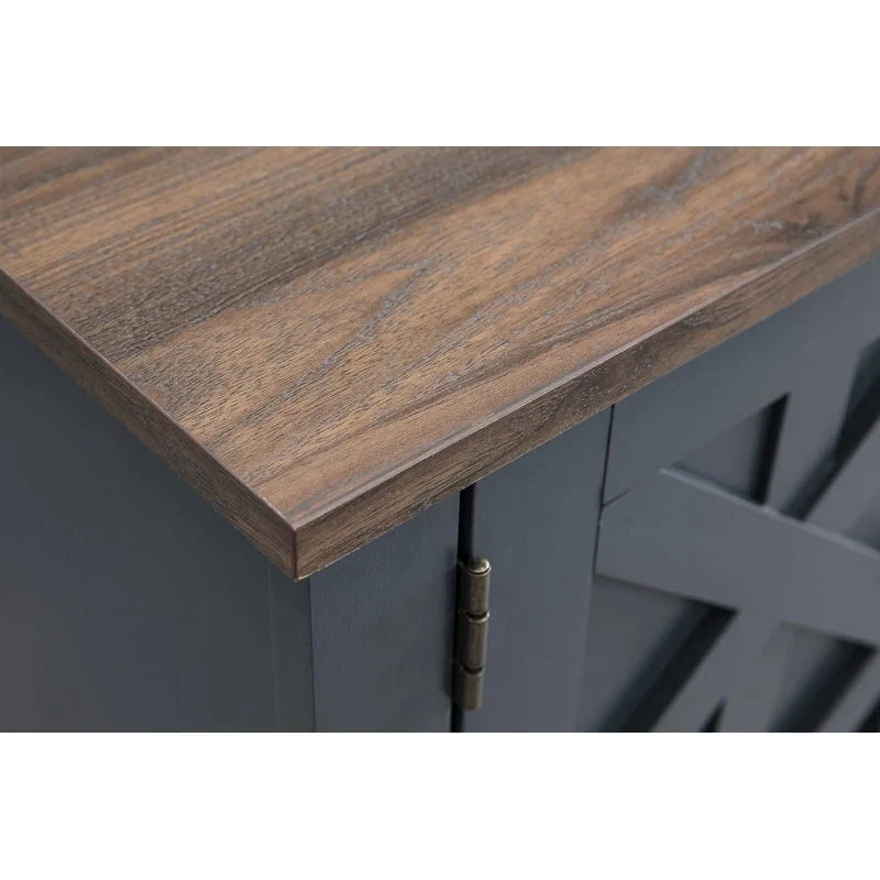 Industrial 3-Shelf Narrow End Table – Brown / Grey / Oak / Yellow