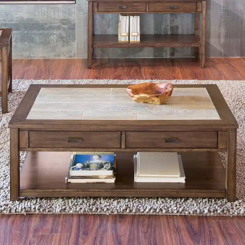 Tobacco-colored coffee table
