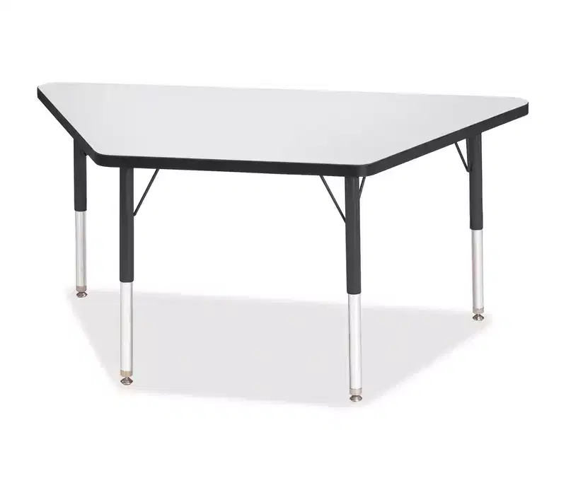 Jonti-Craft Berries Elementary Height Prism Edge Trapezoid Table (24 x 48) in Black