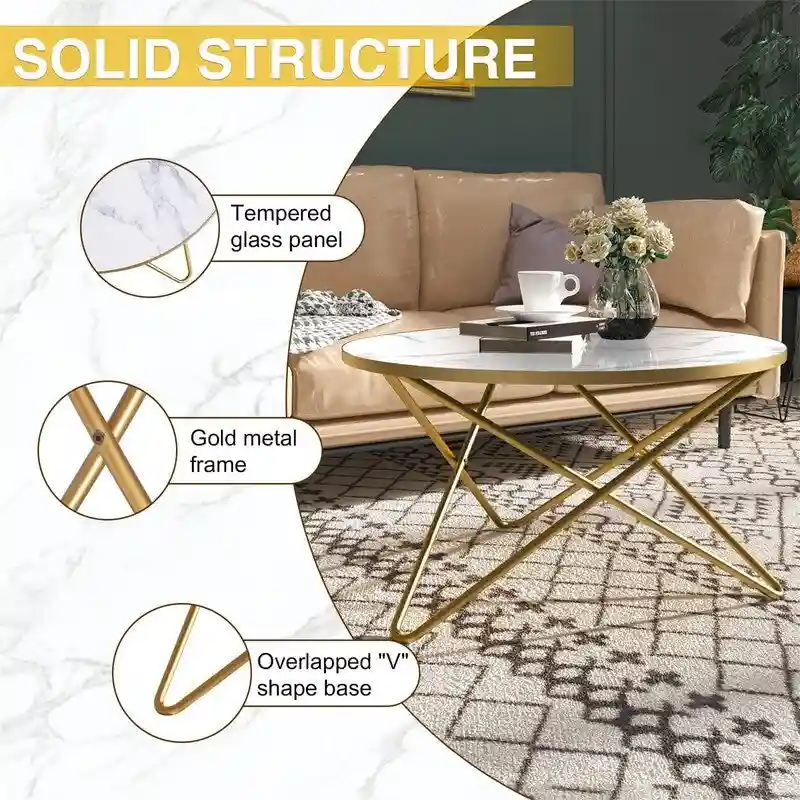 Round Coffee Table - 31.5D x 31.5W x 18H