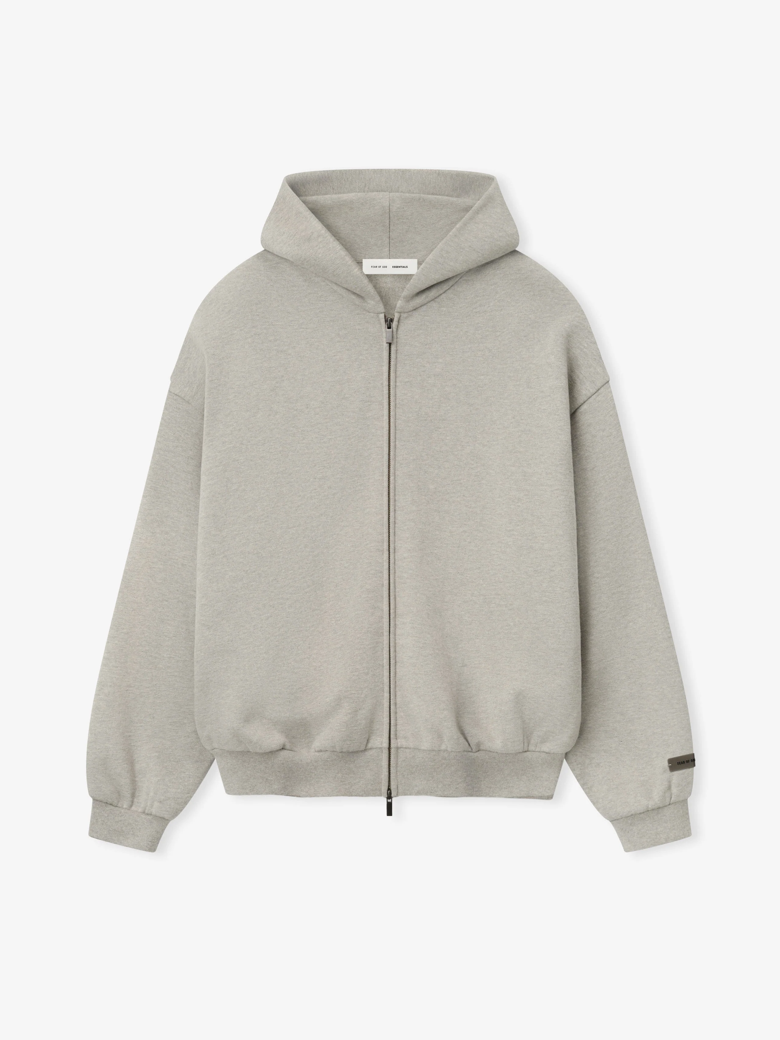 Embossed 90s Fit Fleece Zip-Up Hoodie