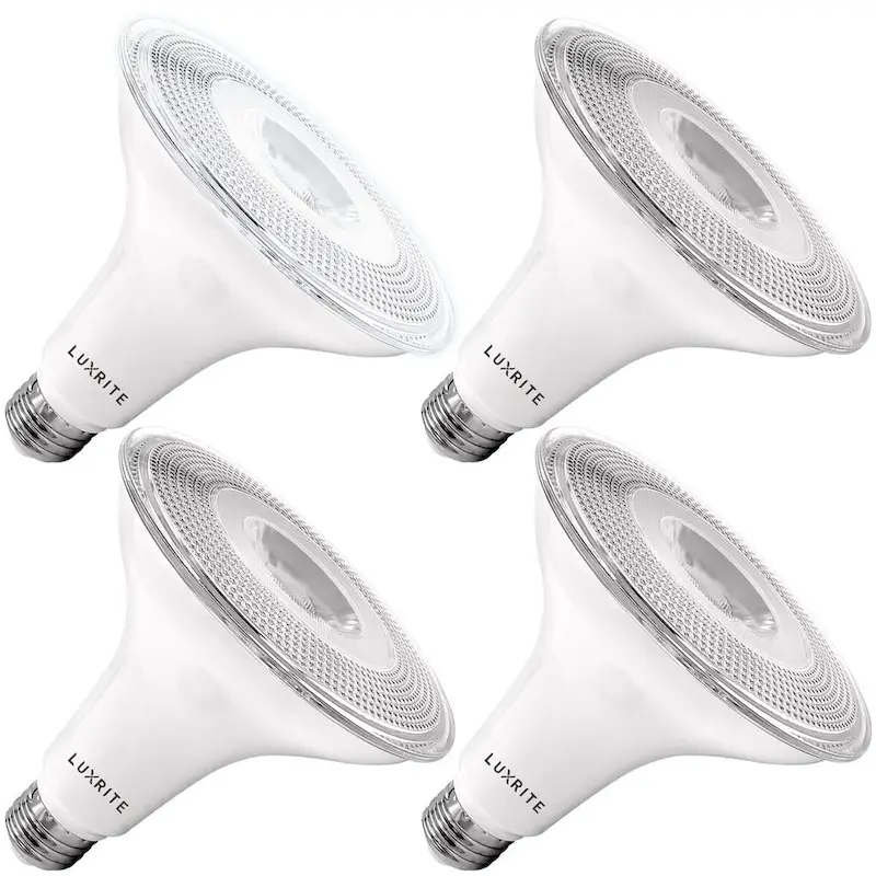 Luxrite Dusk to Dawn PAR38 LED Bulb 90W Equivalent 1250 Lumens Wet Rated UL Listed E26 Base 4 Pack