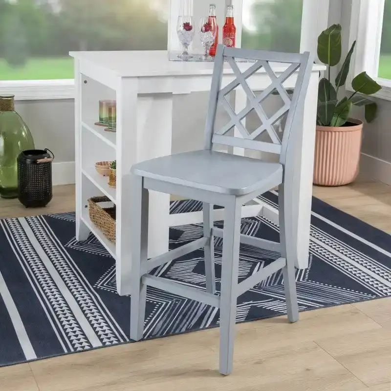 Counter Height Bar Stool with X-Back Design