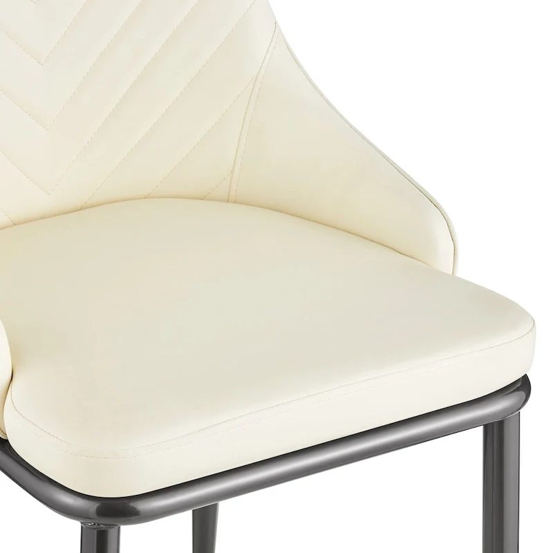 Faux Leather Upholstered Dining Chairs, Set of 4 - 18.1W x 21.3W x 36.6H