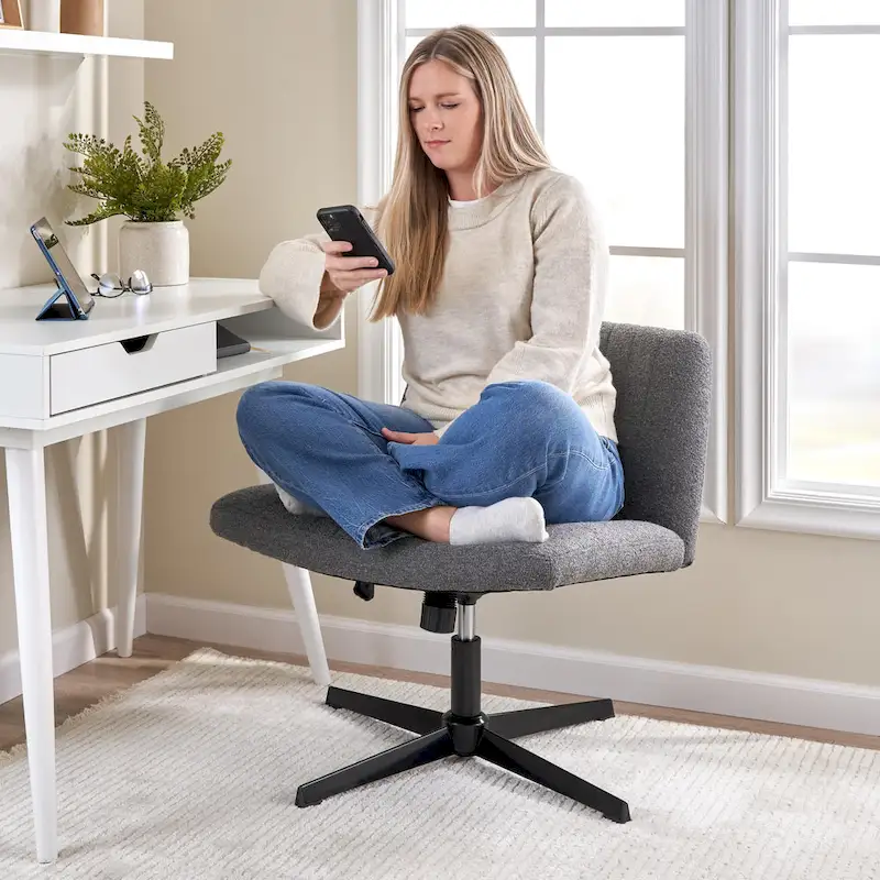 Bush Furniture Sutton Armless Computer Chair Without Wheels