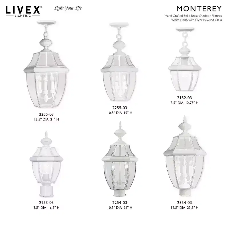 Livex Lighting Monterey 1 - Light Post Light in White