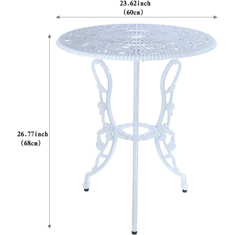 Set,Outdoor Patio Set,Anti-Rust Cast Aluminum Bistro Table Set