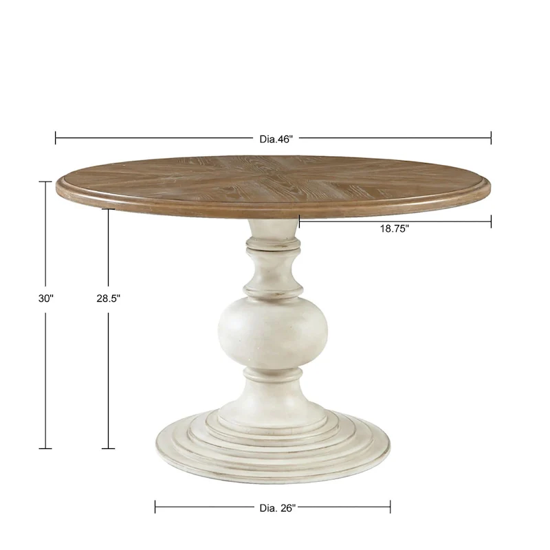 Madison Park Hemlock 46 Round Pedestal Dining Table Dining Table