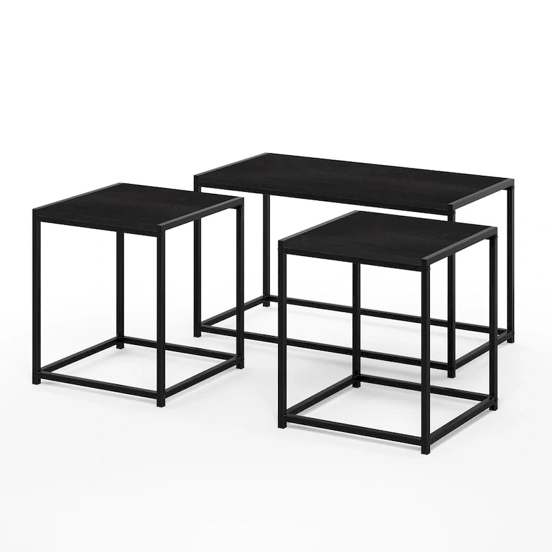 Furinno Camnus Modern Living Room Table Set with One Coffee Table and Two End Tables