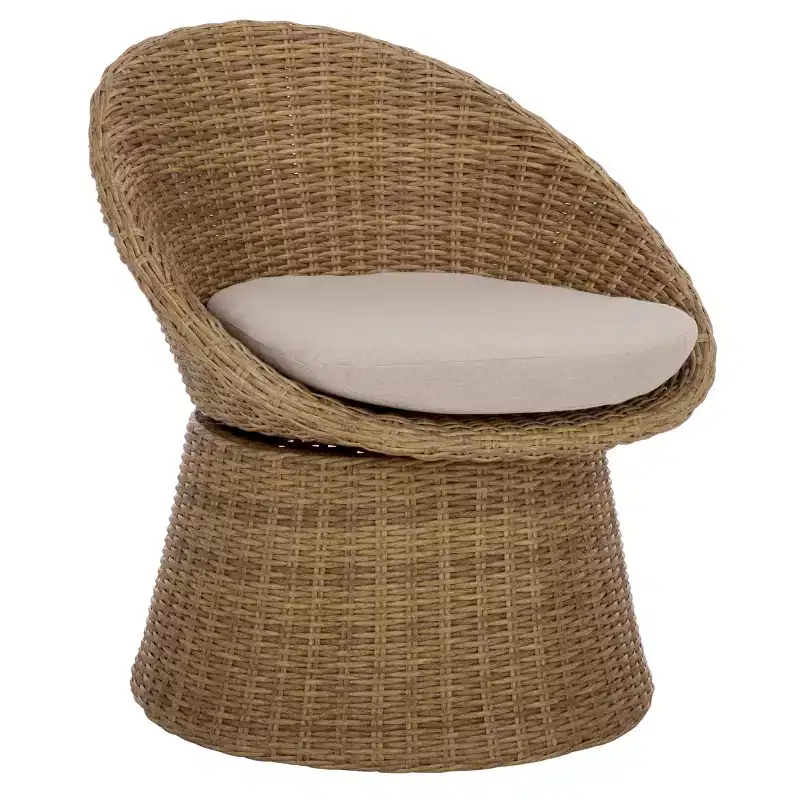 Drew Swivel Chair Indoor/Outdoor - PAT7543 - Natural/Taupe - Safavieh