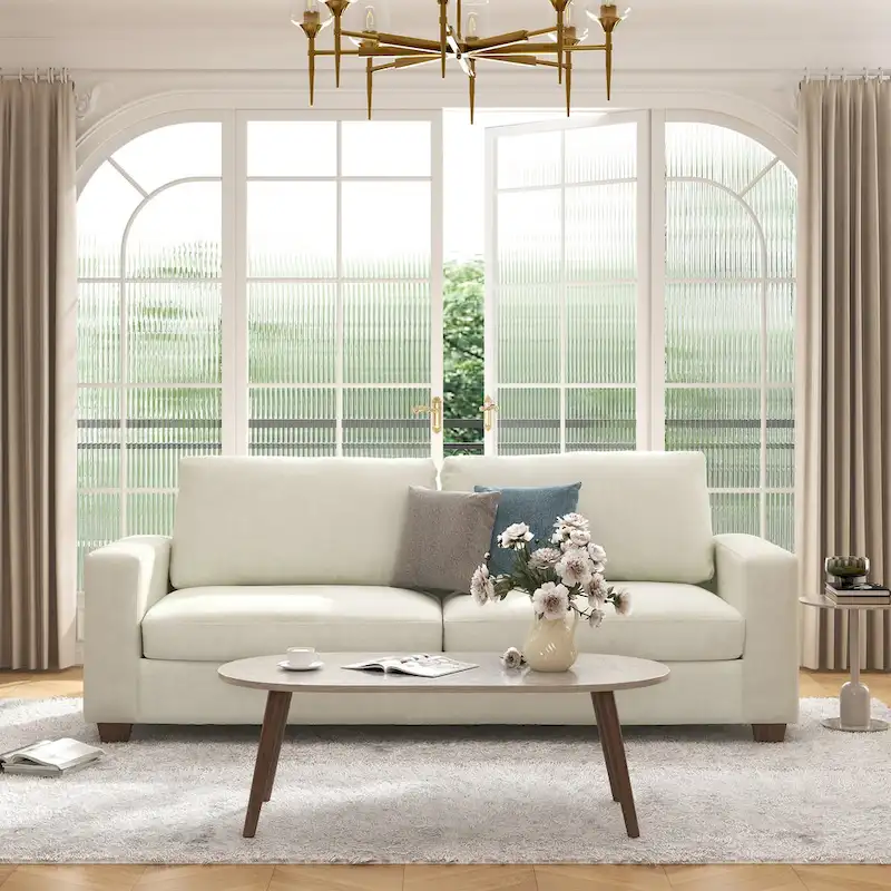 86.6 Upholstered Sofa Couch for Living Room 3-Seater Sofa
