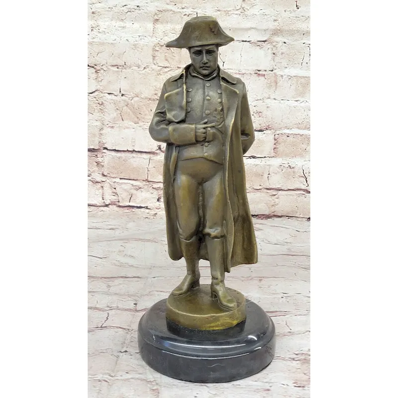 Art Deco Hand Made Lost Wax Method Napoleon Bronze Sculpture Figurine