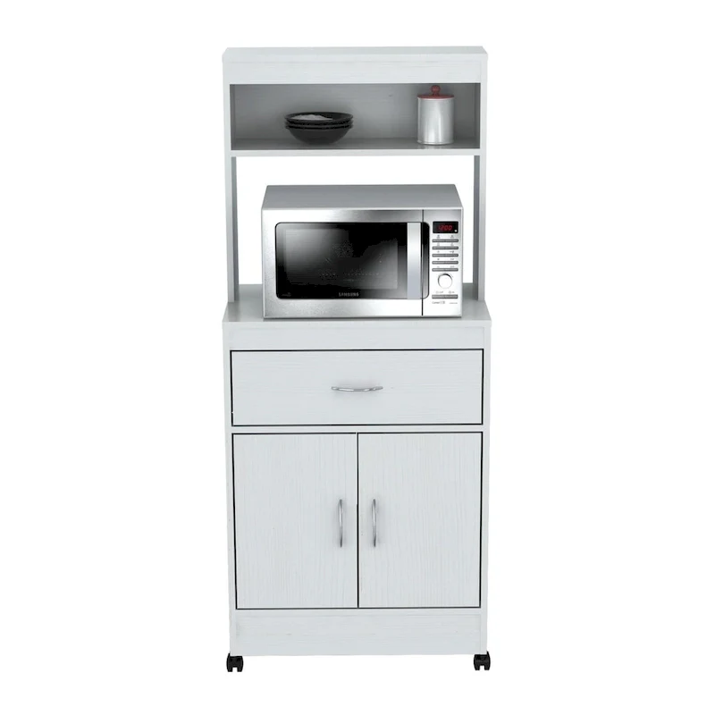Inval Microwave Cart with Storage