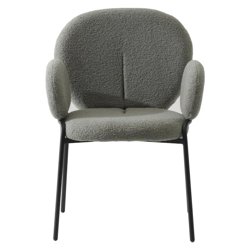 Soft-Cushioned Wrought Iron Dining Chair