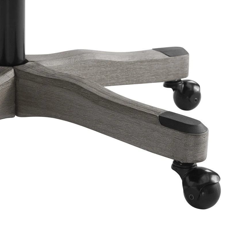 Office Chair - Gray Wood Base - Button Tufted