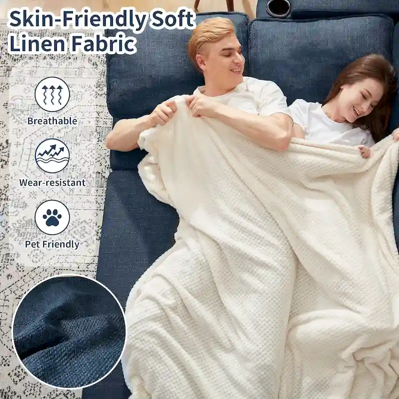 80 L-Shaped Sofa Couch Bed, Sofa Sleeper with Pull Out Bed, Reversible Sleeper Sofa Bed