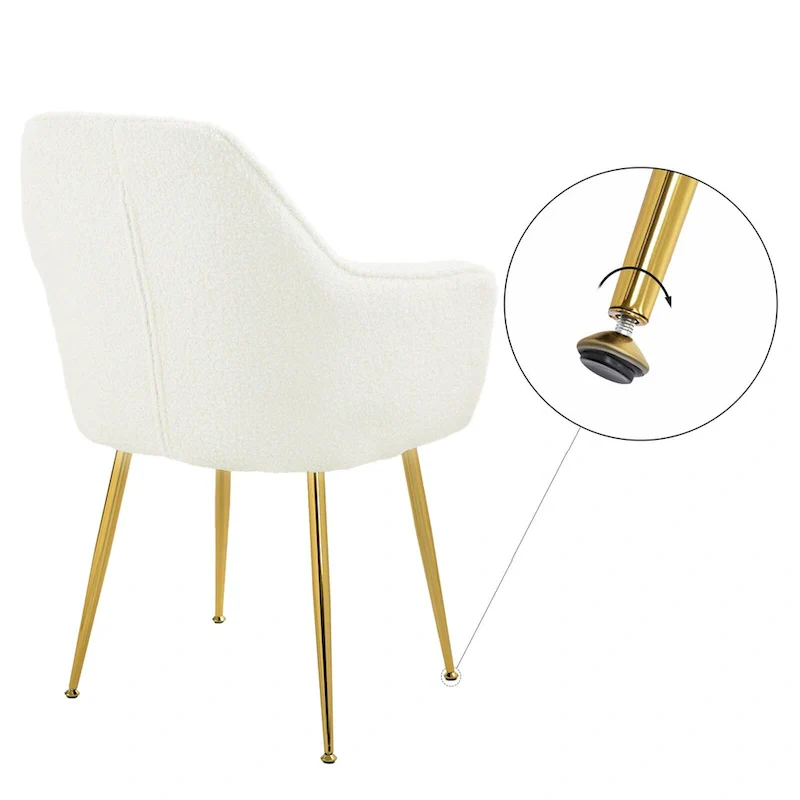 Upholstered Dining Chair (Set of 6) Velvet Accent Arm Chair