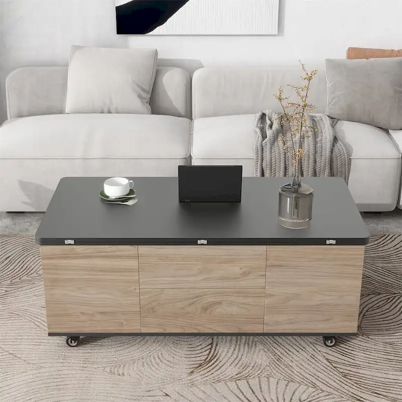 Lift Top Coffee Table with Storage Drawers