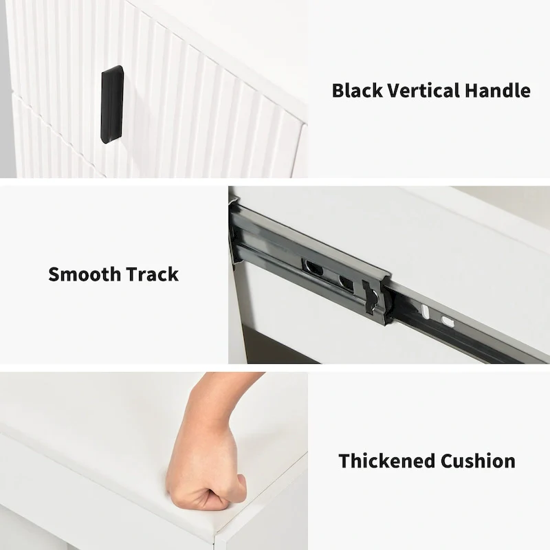 Moasis 39  Wide Makeup Vanity Set with Stool and 3 Color Sliding Mirror