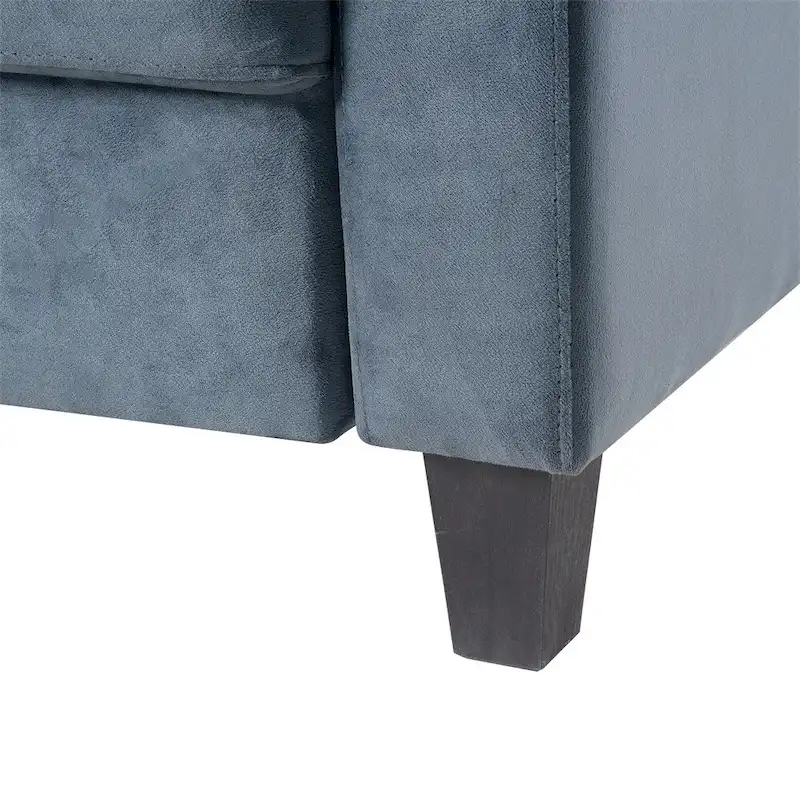Fabric Sofa with Wood Frame and Legs
