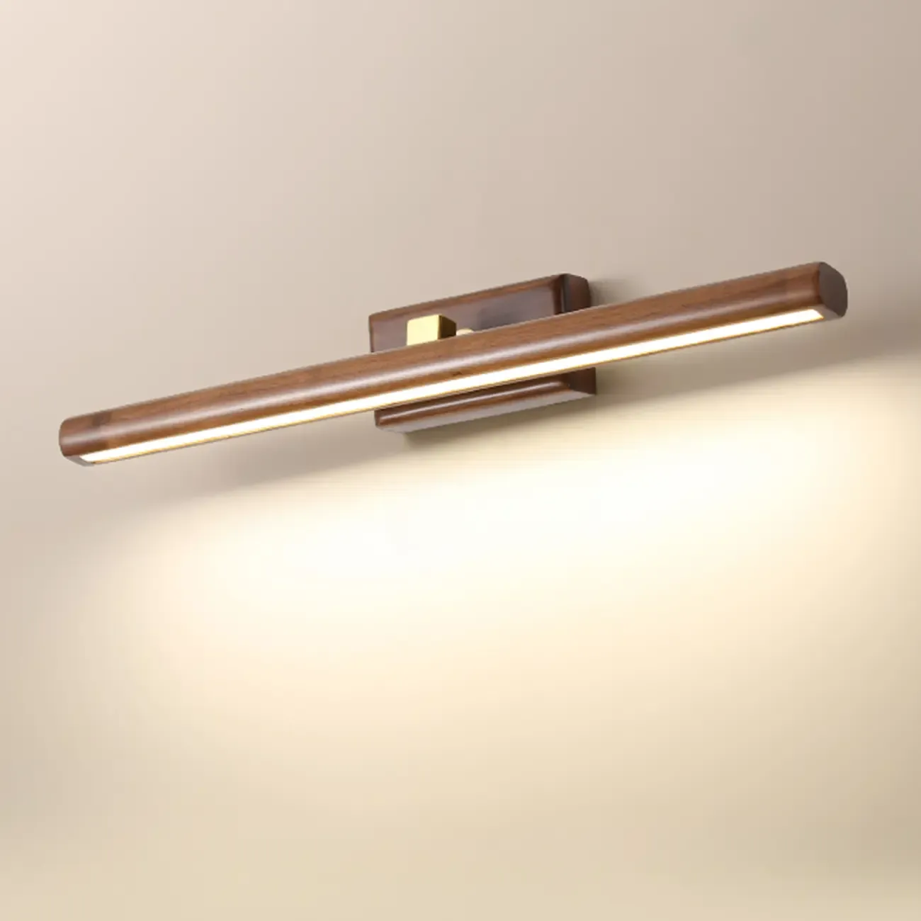 Modern Wood LED Vanity Light Fixture with Rotable Design