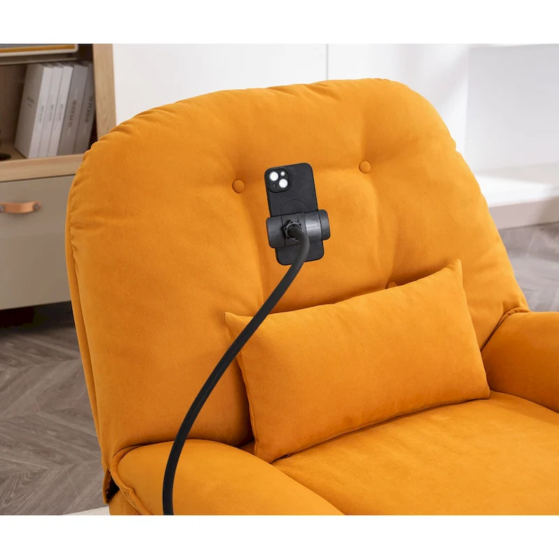 Power Swivel Recliner With USB Charger and Bluetooth Music Player