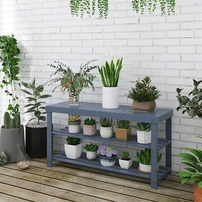 Bamboo Shoe Rack Bench